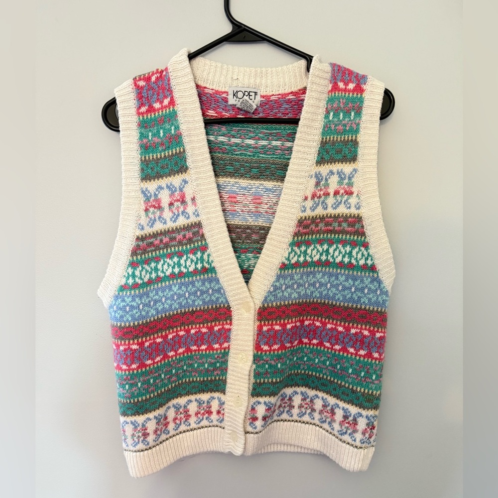 Koret vintage knit sweater vest size small